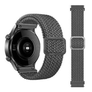 For Samsung Galaxy Watch 46mm Adjustable Nylon Braided Elasticity Watch Band(Grey)
