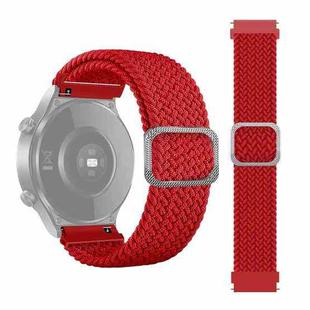 For Samsung Galaxy Watch 3 41mm Adjustable Nylon Braided Elasticity Watch Band(Red)
