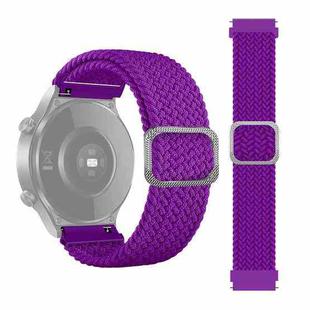For Samsung Galaxy Watch 3 41mm Adjustable Nylon Braided Elasticity Watch Band(Purple)