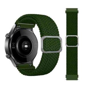 20mm Universal Adjustable Nylon Braided Elasticity Watch Band(Green)