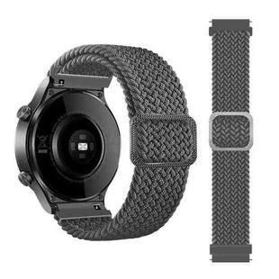 22mm Universal Adjustable Nylon Braided Elasticity Watch Band(Grey)