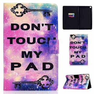 For Samsung Galaxy Tab A7 Lite 8.7 (2021) T220 Voltage Texture Coloured Drawing Horizontal Flip Leather Case with Holder & Card Slot(Dont Touch My Pad)