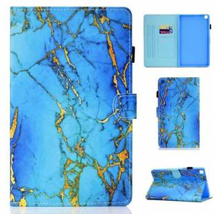 For Samsung Galaxy Tab A7 Lite 8.7 (2021) T220 Coloured Drawing Stitching Horizontal Flip Leather Case with Holder & Card Slot(Gilded Marble)