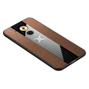 For Huawei Mate 8 XINLI Stitching Cloth Textue Shockproof TPU Protective Case(Brown)