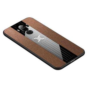 For Huawei Mate 9 XINLI Stitching Cloth Textue Shockproof TPU Protective Case(Brown)