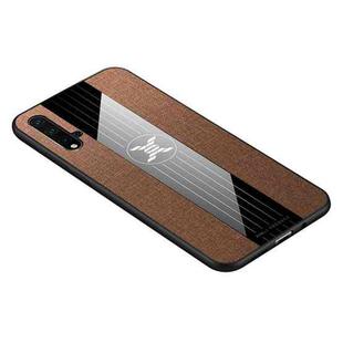 For Huawei nova 5 XINLI Stitching Cloth Textue Shockproof TPU Protective Case(Brown)