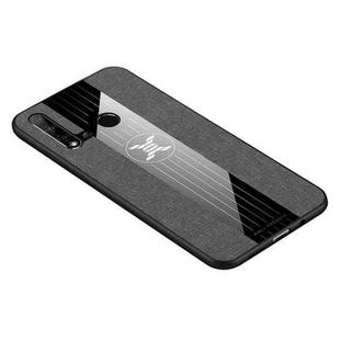 For Huawei nova 5i XINLI Stitching Cloth Textue Shockproof TPU Protective Case(Grey)