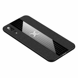 For Huawei P20 XINLI Stitching Cloth Textue Shockproof TPU Protective Case(Black)