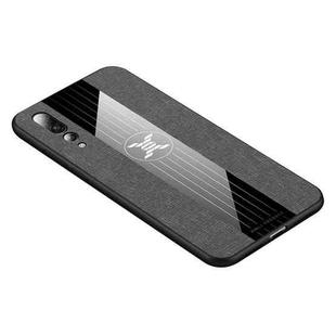 For Huawei P20 Pro XINLI Stitching Cloth Textue Shockproof TPU Protective Case(Grey)