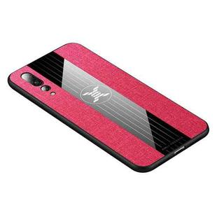For Huawei P20 Pro XINLI Stitching Cloth Textue Shockproof TPU Protective Case(Red)