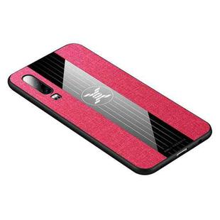 For Huawei P30 XINLI Stitching Cloth Textue Shockproof TPU Protective Case(Red)