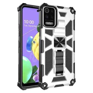 For LG K53 Shockproof TPU + PC Magnetic Protective Case with Holder(Silver)