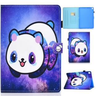 For iPad 10.2 2021 / 2020 / 2019 Colored Drawing Horizontal Flip Leather Case with Holder & Card Slots & Pen Slot & Sleep / Wake-up Function(Star Panda)