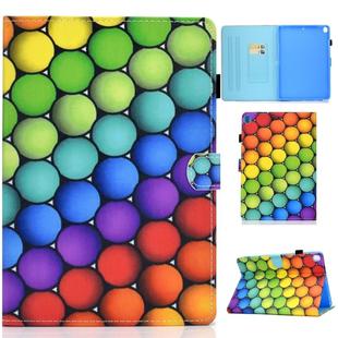 For iPad 10.2 2021 / 2020 / 2019 Colored Drawing Horizontal Flip Leather Case with Holder & Card Slots & Pen Slot & Sleep / Wake-up Function(Color Circle)