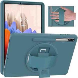 For Samsung Galaxy Tab S8+ / Tab S8 Plus /  Tab S7 FE / Tab S7+ SM-T970 360 Degree Rotation PC + TPU Protective Case with Holder & Hand-strap & Pen Slot(Light Blue)