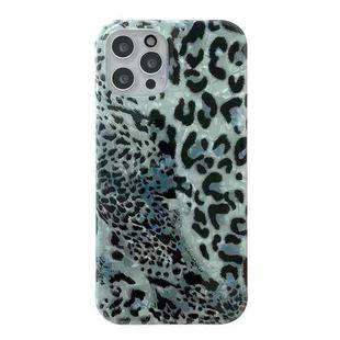 For iPhone 12 Pro Max TPU Shock-proof Protective Case(Green Leopard Shell Pattern)