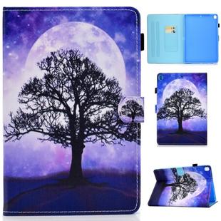 For iPad 10.2 2021 / 2020 / 2019 Colored Drawing Horizontal Flip Leather Case with Holder & Card Slots & Pen Slot & Sleep / Wake-up Function(Life Tree)