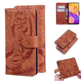 For OPPO Realme 8 / Realme 8 Pro Tiger Embossing Pattern Horizontal Flip Leather Case with Holder & Card Slots & Wallet(Brown)