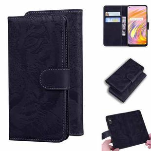 For OPPO Realme X7 (India) / Realme V15 Tiger Embossing Pattern Horizontal Flip Leather Case with Holder & Card Slots & Wallet(Black)