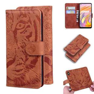 For OPPO Realme X7 (India) / Realme V15 Tiger Embossing Pattern Horizontal Flip Leather Case with Holder & Card Slots & Wallet(Brown)