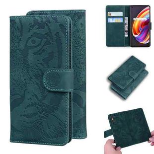 For OPPO Realme X7 Pro 5G Tiger Embossing Pattern Horizontal Flip Leather Case with Holder & Card Slots & Wallet(Green)