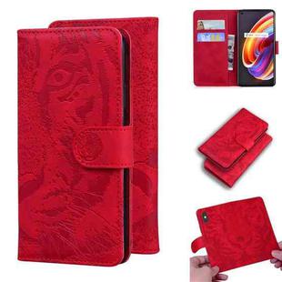For OPPO Realme X7 Pro 5G Tiger Embossing Pattern Horizontal Flip Leather Case with Holder & Card Slots & Wallet(Red)