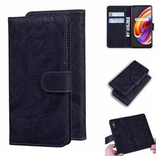 For OPPO Realme X7 Pro 5G Tiger Embossing Pattern Horizontal Flip Leather Case with Holder & Card Slots & Wallet(Black)