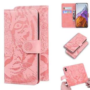 For Xiaomi Mi 11 Pro Tiger Embossing Pattern Horizontal Flip Leather Case with Holder & Card Slots & Wallet(Pink)