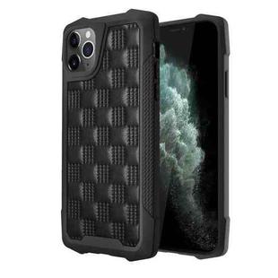 For iPhone 11 Pro Max 3D Embossed PU + PC + TPU Skidproof Shockproof Case (Black)