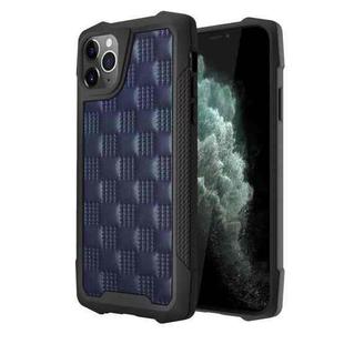 For iPhone 11 Pro 3D Embossed PU + PC + TPU Skidproof Shockproof Case (Blue)