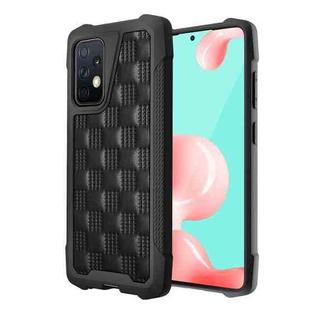 For Samsung Galaxy A52 5G / 4G 3D Embossed PU + PC + TPU Skidproof Shockproof Case(Black)