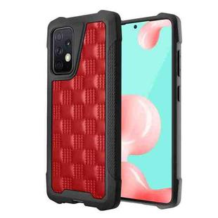 For Samsung Galaxy A52 5G / 4G 3D Embossed PU + PC + TPU Skidproof Shockproof Case(Red)