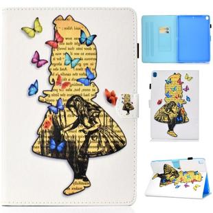 For iPad 10.2 2021 / 2020 / 2019 Colored Drawing Horizontal Flip Leather Case with Holder & Card Slots & Pen Slot & Sleep / Wake-up Function(Girl)