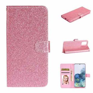 For Xiaomi Redmi Note 10 Pro Glitter Powder Horizontal Flip Leather Case with Card Slots & Holder & Photo Frame & Wallet(Pink)