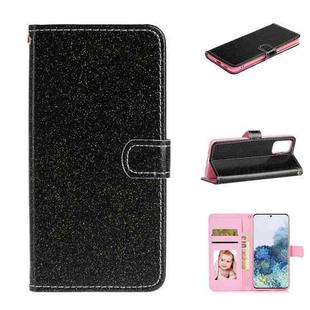For Xiaomi Redmi Note 10 Pro Glitter Powder Horizontal Flip Leather Case with Card Slots & Holder & Photo Frame & Wallet(Black)