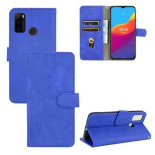 For Ulefone Note 10 Solid Color Skin Feel Magnetic Buckle Horizontal Flip Calf Texture PU Leather Case with Holder & Card Slots & Wallet(Blue)