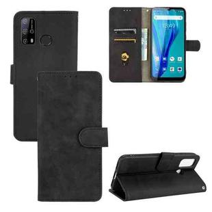 For Oukitel C23 Pro Solid Color Skin Feel Magnetic Buckle Horizontal Flip Calf Texture PU Leather Case with Holder & Card Slots & Wallet(Black)