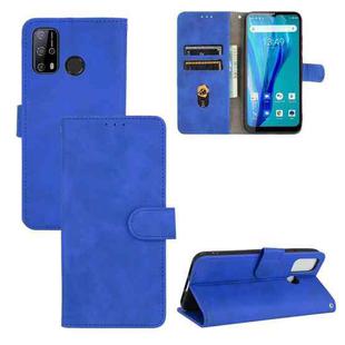 For Oukitel C23 Pro Solid Color Skin Feel Magnetic Buckle Horizontal Flip Calf Texture PU Leather Case with Holder & Card Slots & Wallet(Blue)