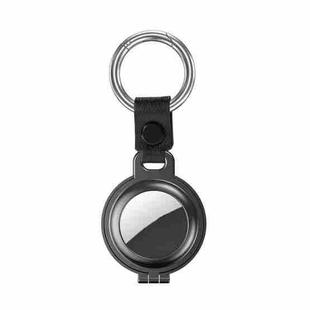 Shockproof Anti-scratch Aluminum Alloy Case Cover with Keychain Ring Loop For AirTag(Grey)