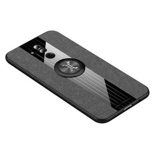 For Huawei Mate 20 Lite / Maimang 7 XINLI Stitching Cloth Textue Shockproof TPU Protective Case with Ring Holder(Grey)