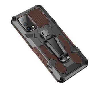 For OPPO A74 4G Armor Warrior Shockproof PC + TPU Protective Case(Coffee)