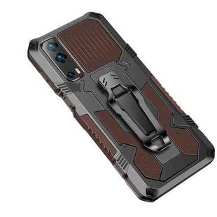 For vivo Y72 5G Armor Warrior Shockproof PC + TPU Protective Case(Coffee)