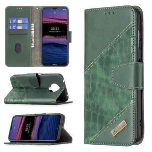For Nokia G20 / G10 Matching Color Crocodile Texture Horizontal Flip PU Leather Case with Wallet & Holder & Card Slots(Green)