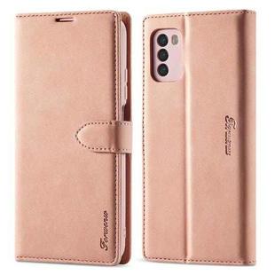 For Xiaomi Poco M3 / Redmi 9T / 9 Power Forwenw F1 Series Matte Strong Magnetism Horizontal Flip Leather Case with Holder & Card Slots & Wallet & Photo Frame(Rose Gold)