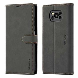 For Xiaomi Poco X3 / X3 NFC / X3 Pro Forwenw F1 Series Matte Strong Magnetism Horizontal Flip Leather Case with Holder & Card Slots & Wallet & Photo Frame(Black)