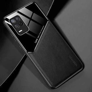 For OPPO Realme V13 5G / Realme 8 5G All-inclusive Leather + Organic Glass Protective Case with Metal Iron Sheet(Black)
