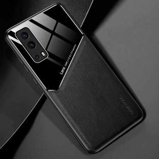 For vivo iQOO Z3 All-inclusive Leather + Organic Glass Protective Case with Metal Iron Sheet(Black)