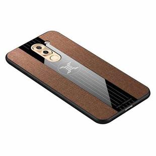 For Huawei Honor 6X XINLI Stitching Cloth Textue Shockproof TPU Protective Case(Brown)