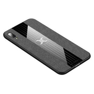 For Huawei Enjoy 9 XINLI Stitching Cloth Textue Shockproof TPU Protective Case(Grey)