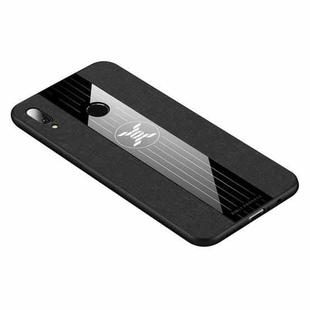 For Huawei Enjoy 9 Plus XINLI Stitching Cloth Textue Shockproof TPU Protective Case(Black)